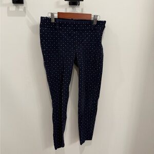 J. Crew Navy Polka Dot Trousers